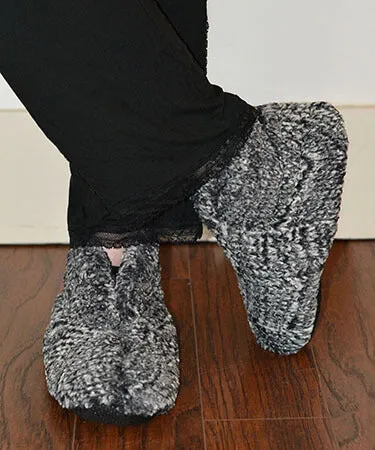 Bootie Slipper - Luxury Faux Fur in Calico - Sold Out!
