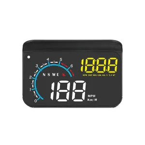 Car Hud Display Speed Temp Voltage Fault Obd2   Gps