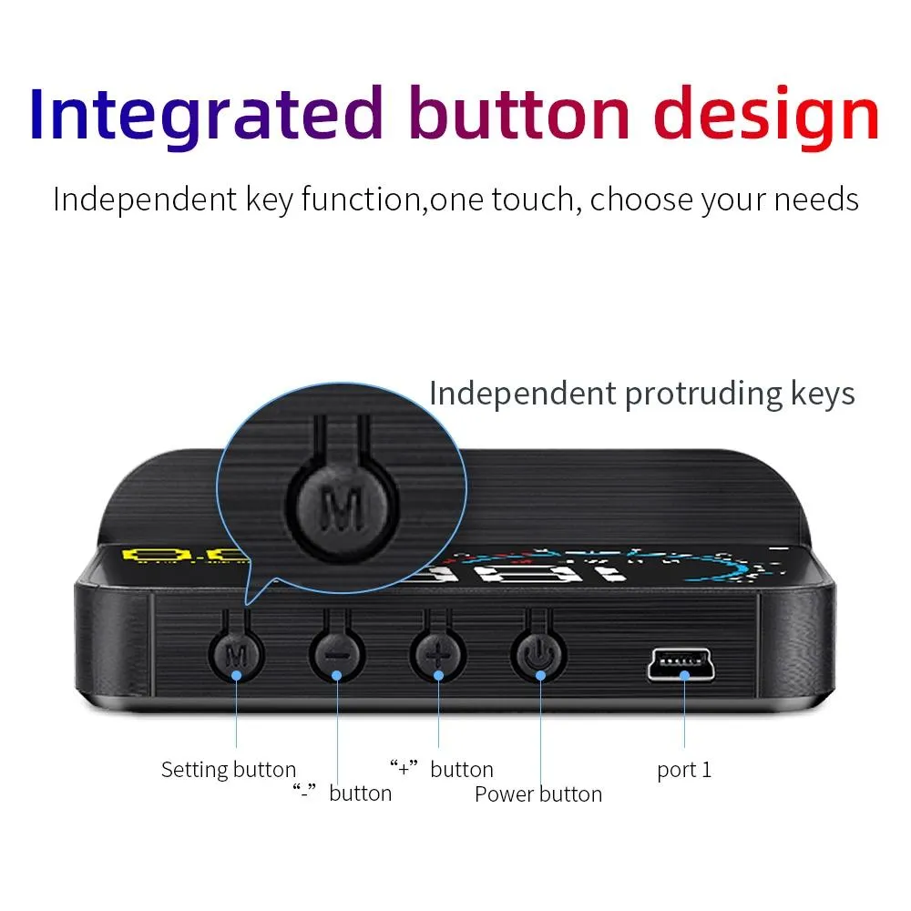 Car Hud Display Speed Temp Voltage Fault Obd2   Gps