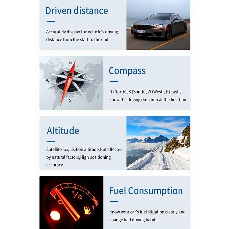 Car Hud Display Speed Temp Voltage Fault Obd2   Gps