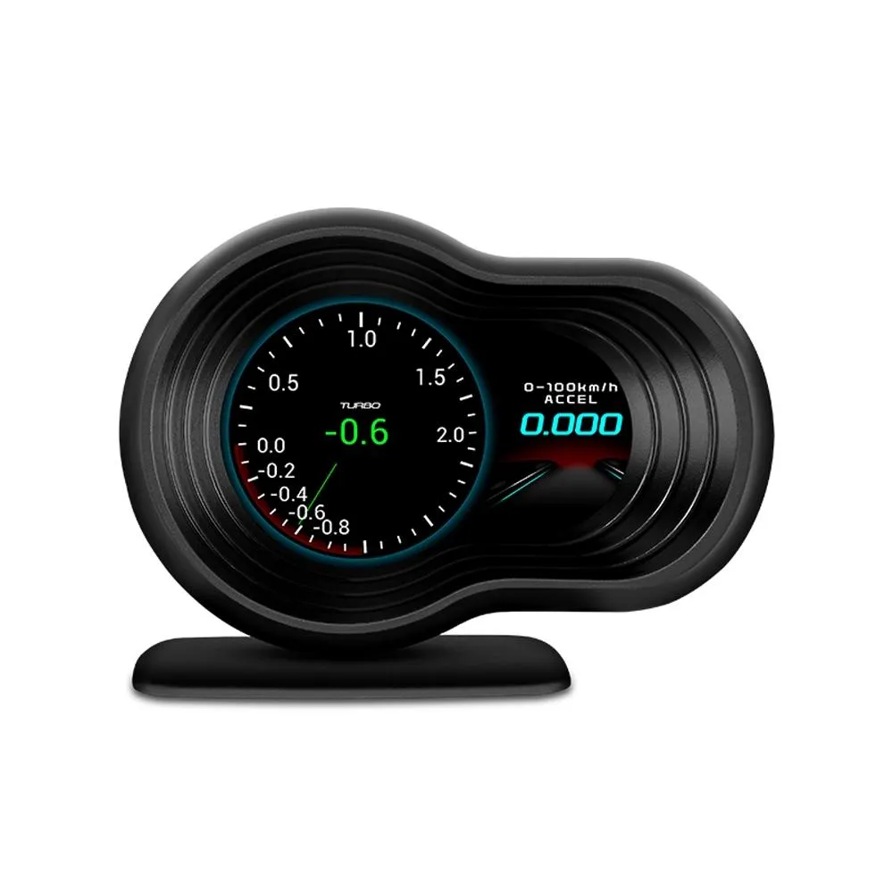 Car Hud Display Speed Water Temp Voltage Obd2   Gps