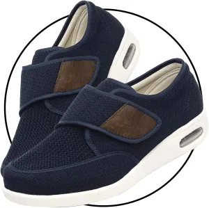 Extra Wide Edema Swollen Slippers for Men - Slip-On Memory Foam Casual Walking Shoes for Diabetic Feet and Swollen Feet Relief
