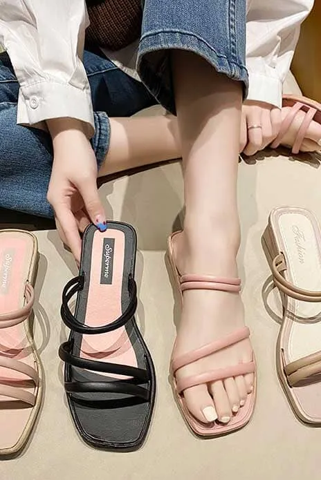 Fashion Women's Low Heels Rubber Chappal
