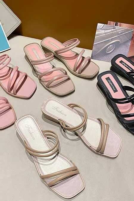 Fashion Women's Low Heels Rubber Chappal