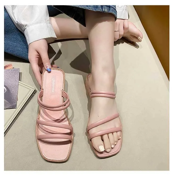 Fashion Women's Low Heels Rubber Chappal