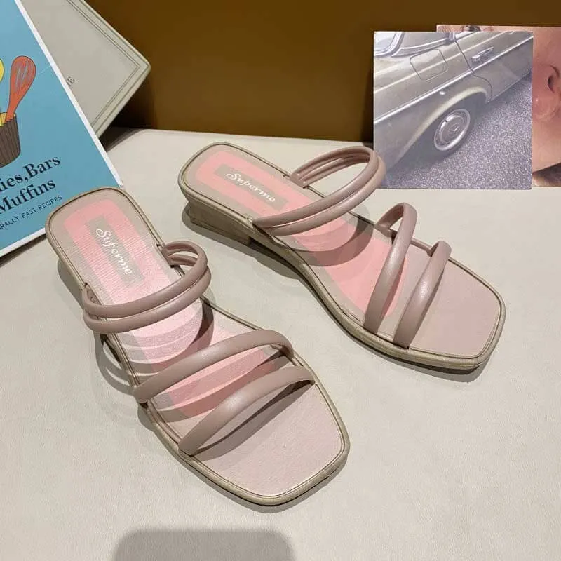 Fashion Women's Low Heels Rubber Chappal