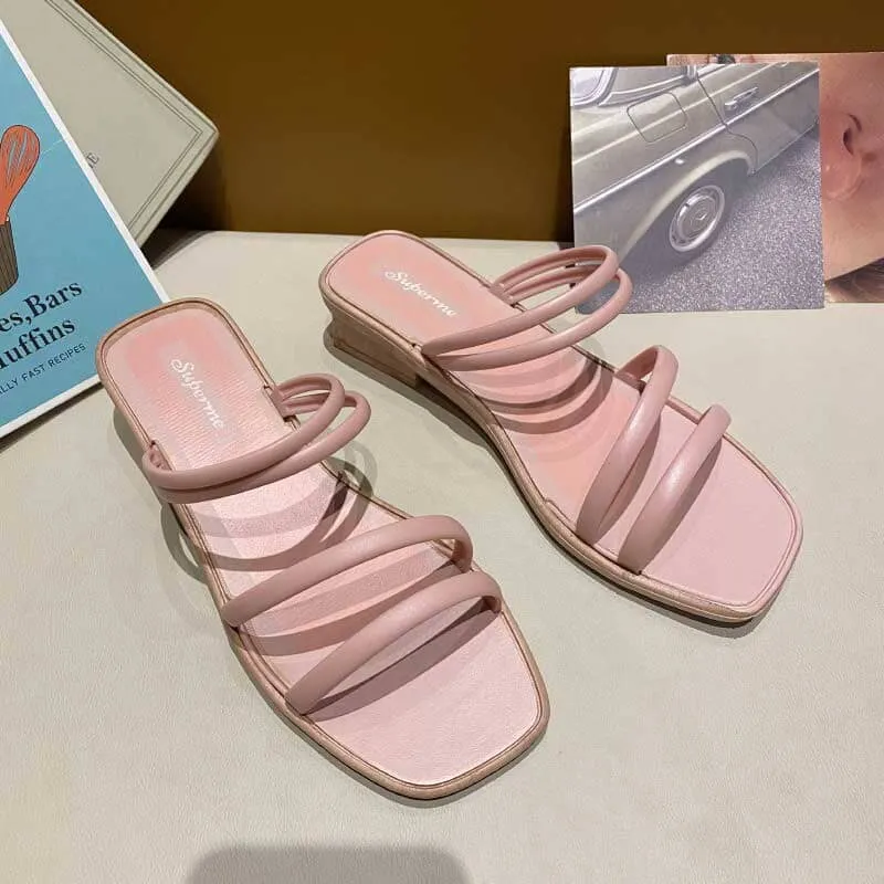 Fashion Women's Low Heels Rubber Chappal