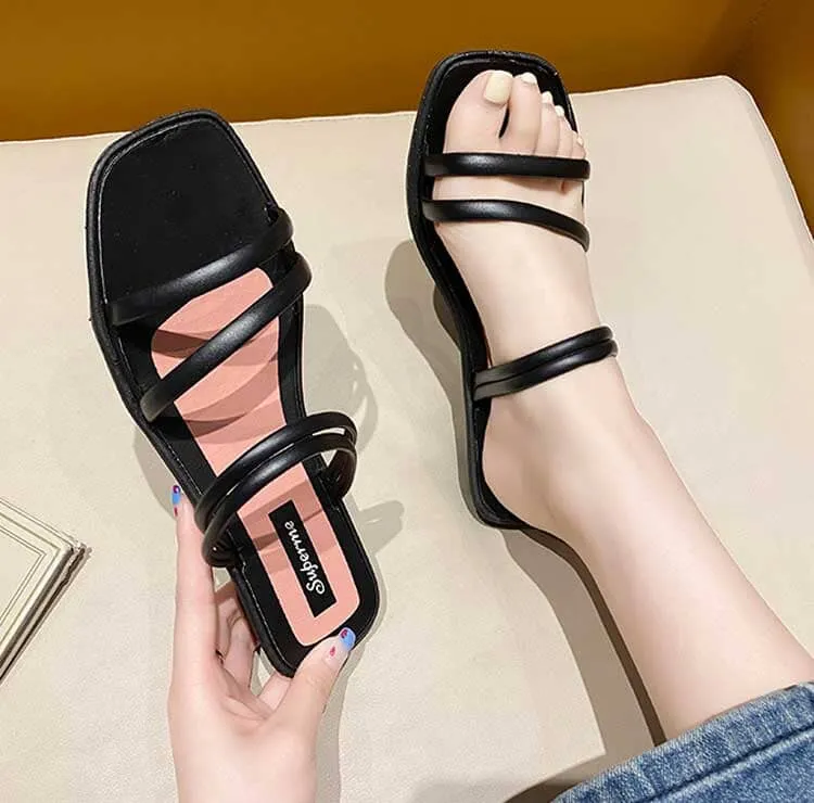 Fashion Women's Low Heels Rubber Chappal