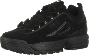 Fila Men's Strada Disruptor fashion sneakers, Black/Black/Black, 9.5 US