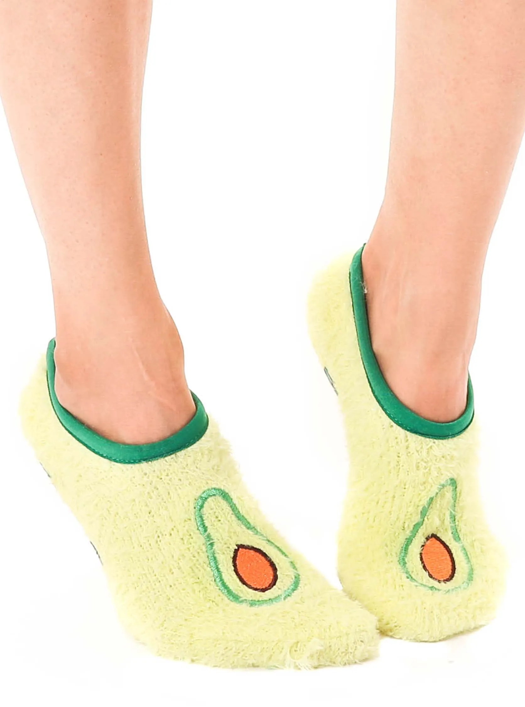 Fuzzy Avocado Slipper