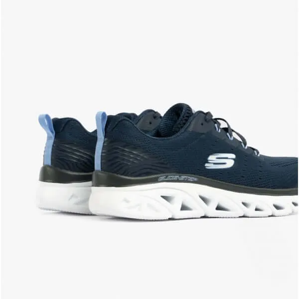 GLIDE-STEP SPORT - NEW FACETS Ladies Lace-Up Trainers Navy