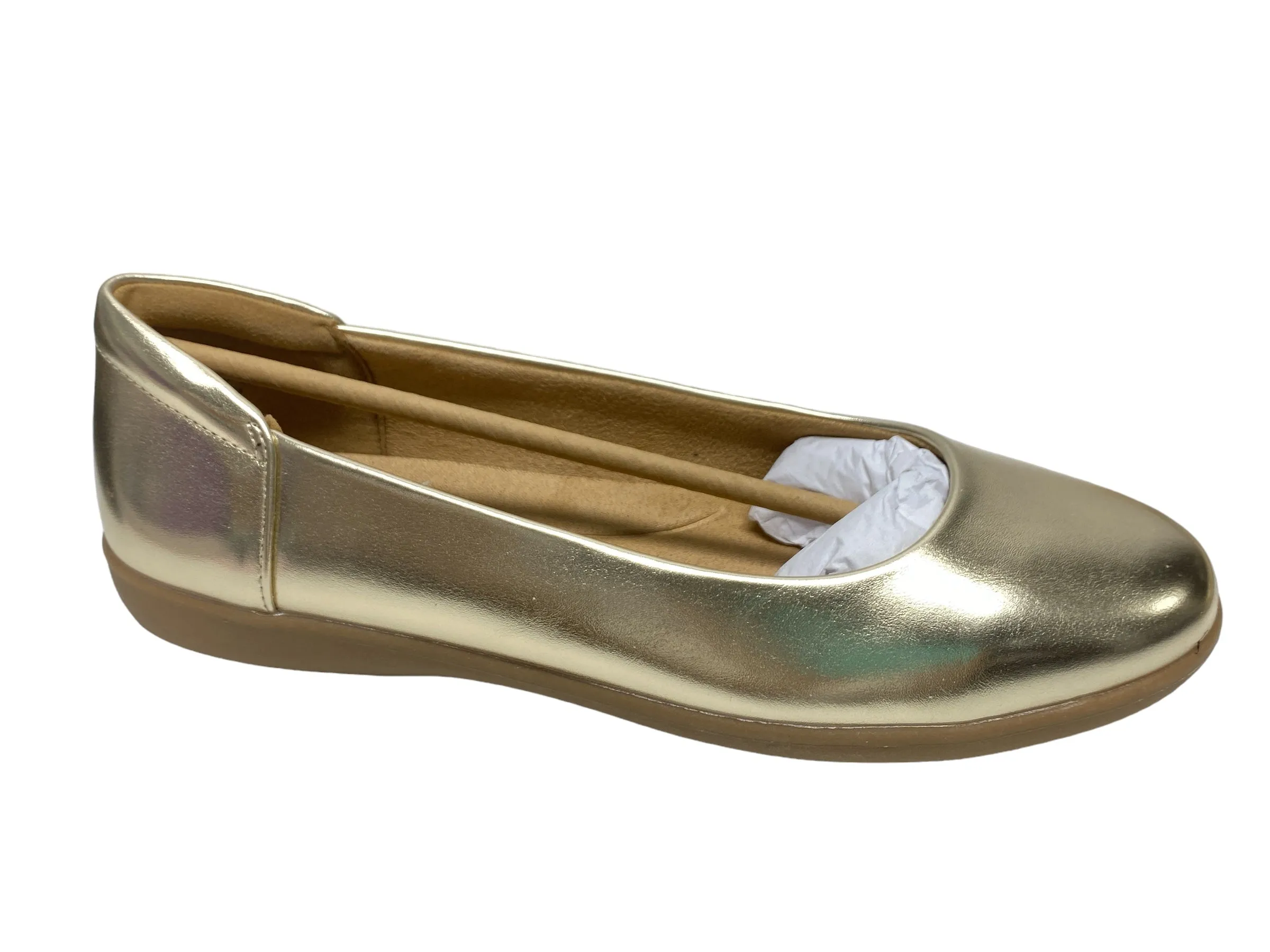 Gold Shoes Flats  Dream Paris, Size 8.5