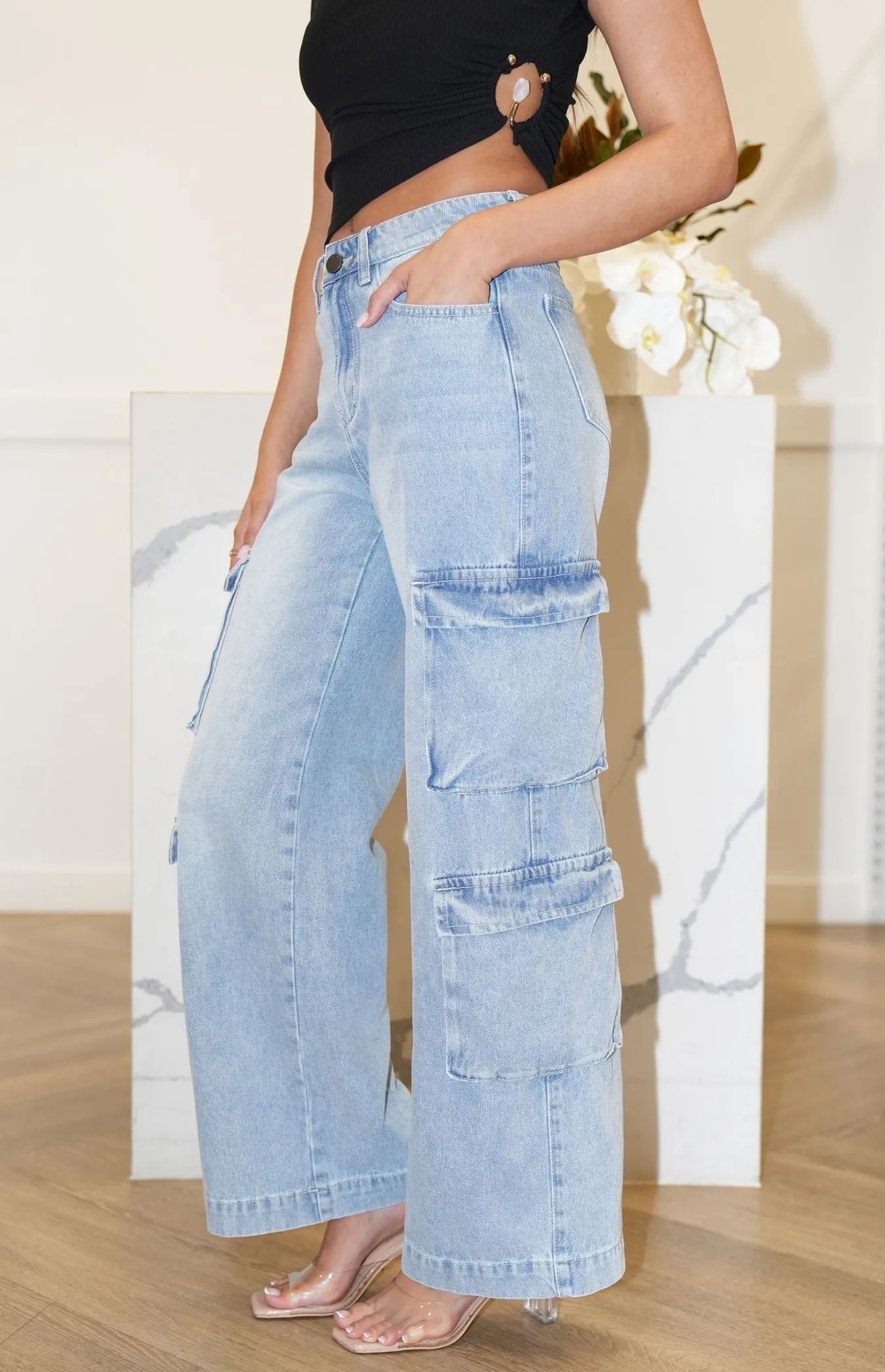 Ivy Wide Leg Jeans - Denim