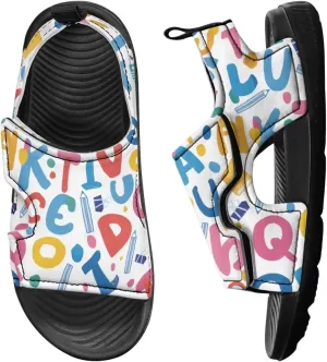 Kids Sandals Boys Summer Sport Hiking Sandals Leather Toddler Beach Water Shoes for Girls Cat Slides