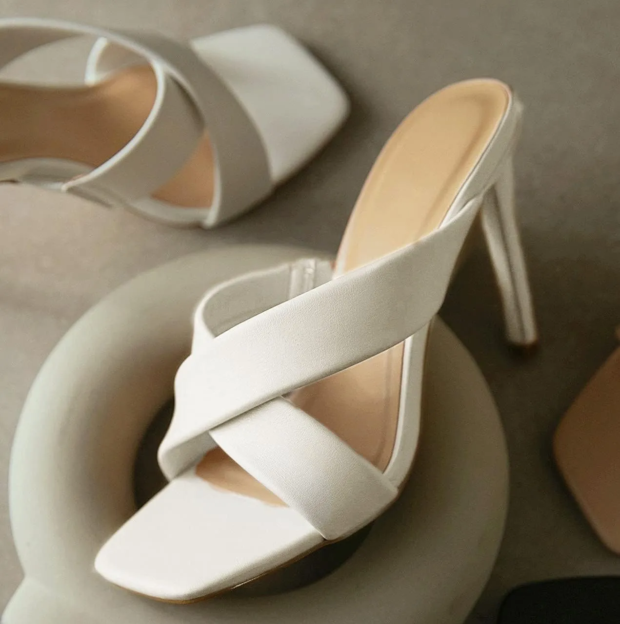 Lace-up Women's Casual High Sandals Heels Fashion Breathable Shoes Toe Women's high Heels High Heel Strap