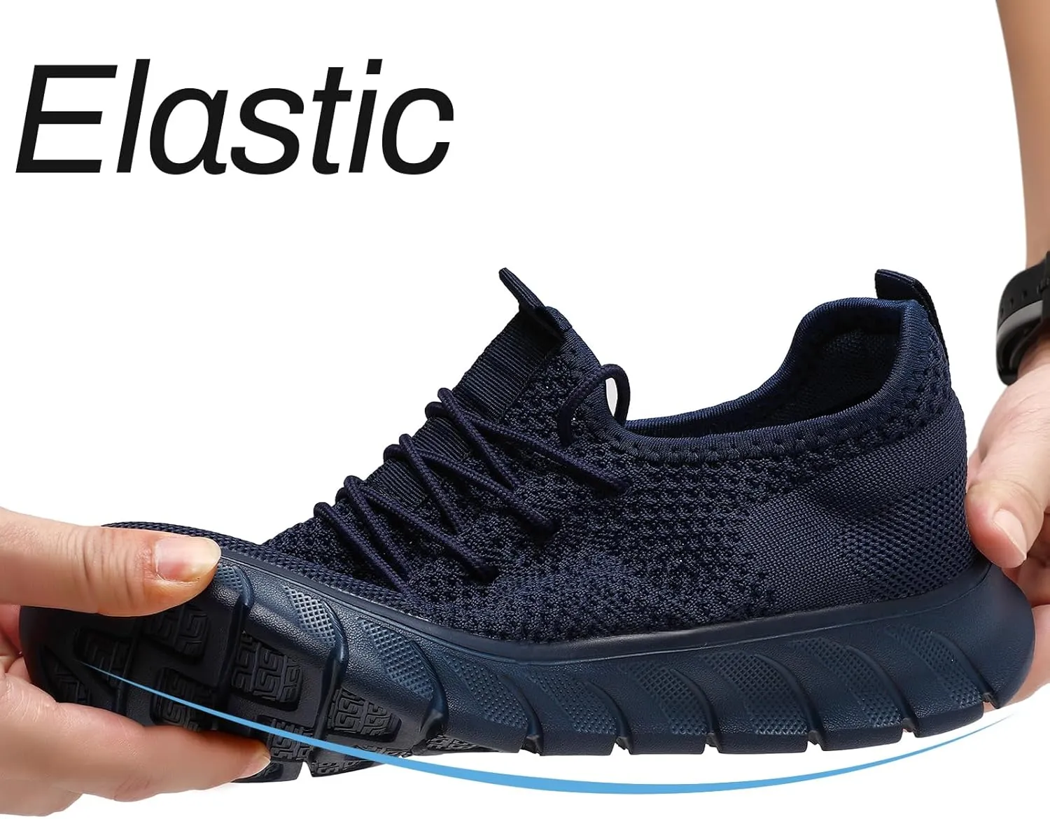 Men Running Tennis Shoes Gym Fashion Sneakers Walking Workout Shoes Athletic Slip on Breathable Mesh Comfortable Lightweight Casual Sport Shoe