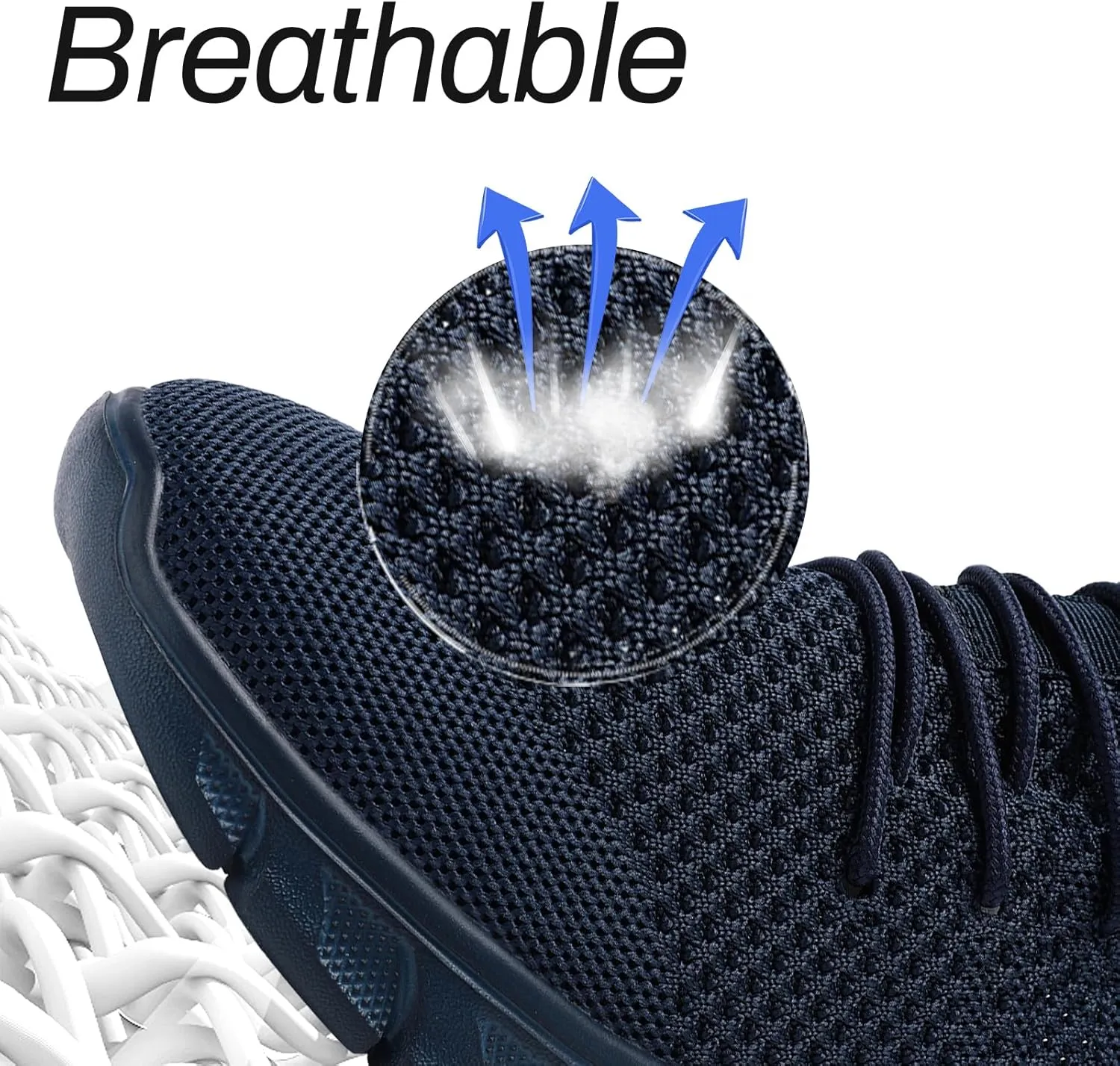 Men Running Tennis Shoes Gym Fashion Sneakers Walking Workout Shoes Athletic Slip on Breathable Mesh Comfortable Lightweight Casual Sport Shoe