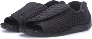 Men's Open Toe Diabetic Slippers - Adjustable Orthopedic Walking Shoes for Swollen Feet & Edema - Comfortable & Durable Support for Elderly