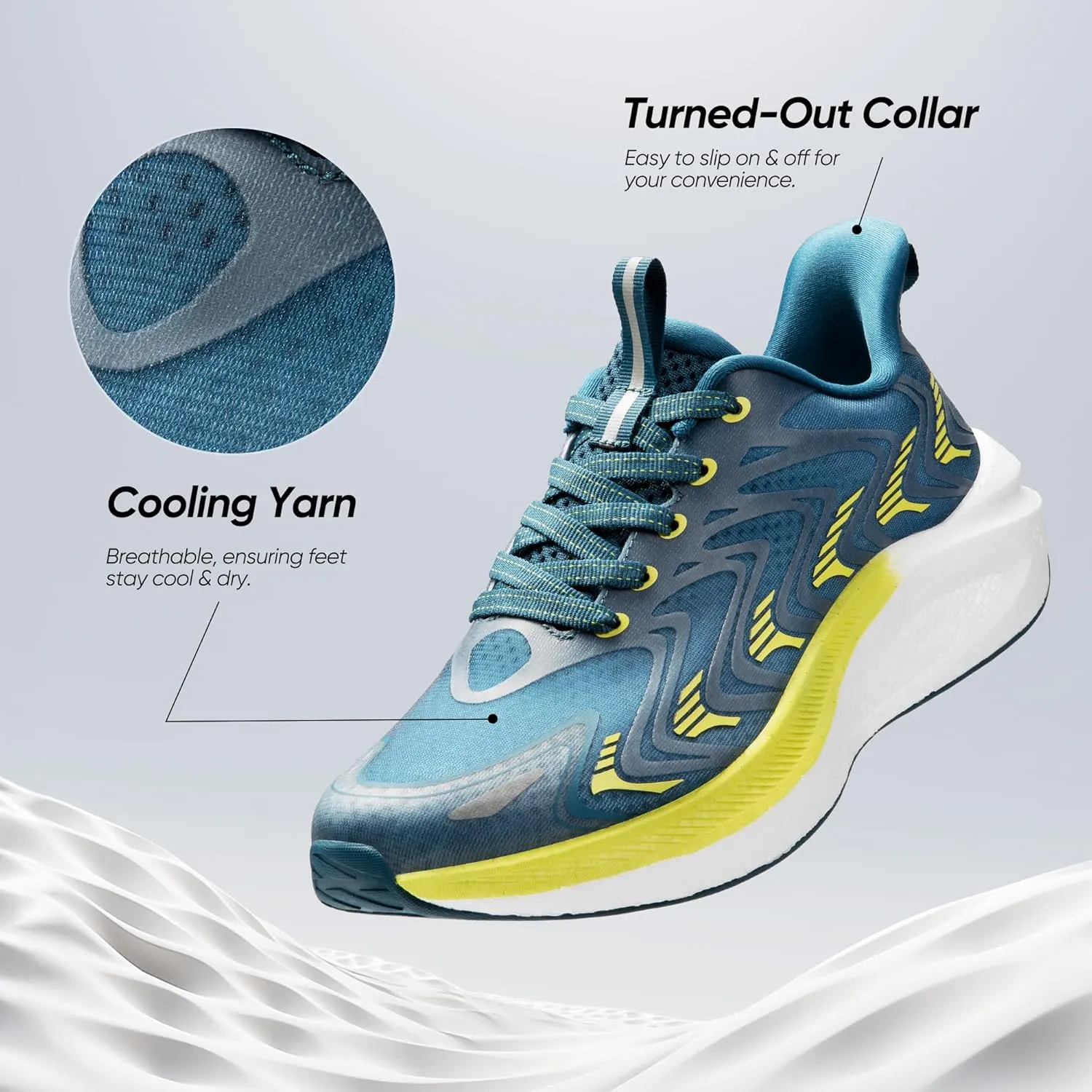 Men's Running Tennis Shoes FlyLife Athletic Gym Workout Cross Training Comfortable Breathable Walking Sneakers