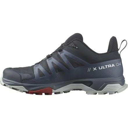 Men's Salomon X Ultra 4 GTX Hiking Shoes, Carbon/Bering Sea/Pearl Blue