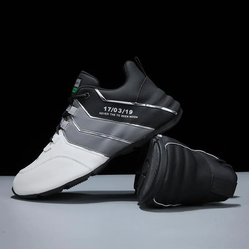 Men's Spring Autumn Leather Comfortable Platform Sneakers Lace Up Fashion Running Shoes Luxury Shoes