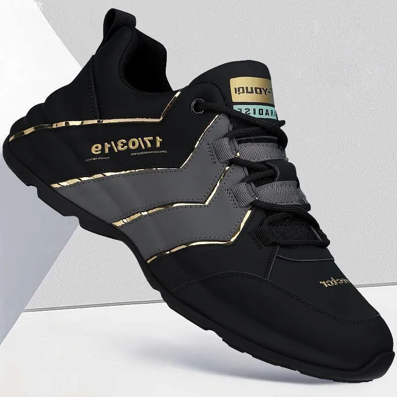 Men's Spring Autumn Leather Comfortable Platform Sneakers Lace Up Fashion Running Shoes Luxury Shoes