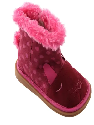 Mooshu Trainers Girls Pink Ellexi Bunny Squeaker Boots 3-4 Baby