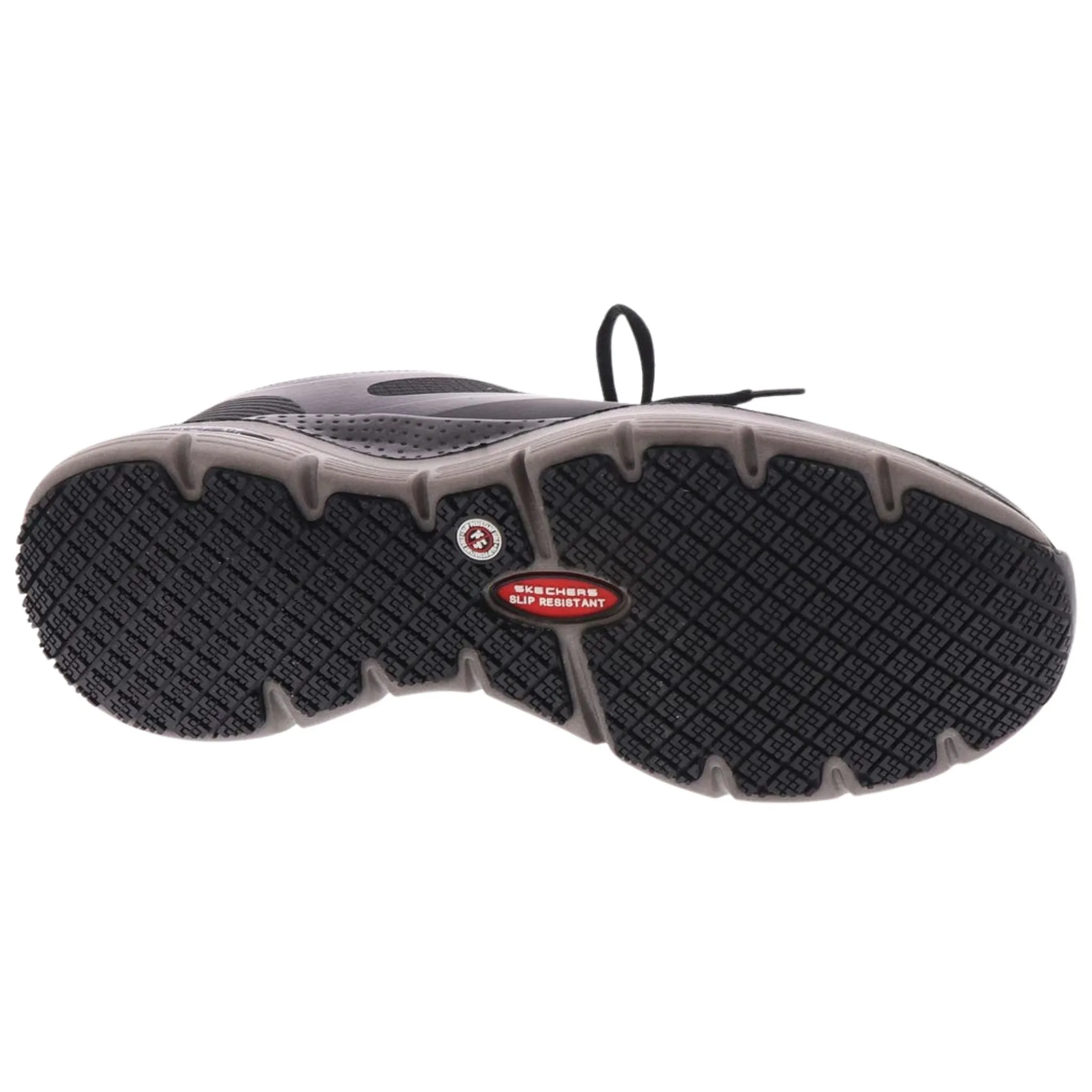 Skechers Men's 200149 Arch Fit Brayley Black Gray Slip Resistant Work Shoes