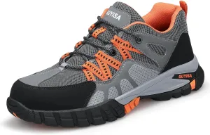 Steel Toe Shoes for Men,Non Slip Lightweight Work Shoes,Construction Industrial Work Boots,Comfortable Breathable Safety Steel Toe Sneakers for Men.