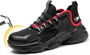 U-lite Breathable Safety Work Shoes for Men Women, Splash Resistant Anti-Smash Puncture-Proof Indestructible Industrial Construction Sneakers
