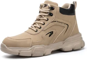 U-lite Steel Toe Safety Slip Resistant Puncture Proof Waterproof Work Shoes for Men Women Indestructible Breathable Lightweight Comfortable Men's Construction