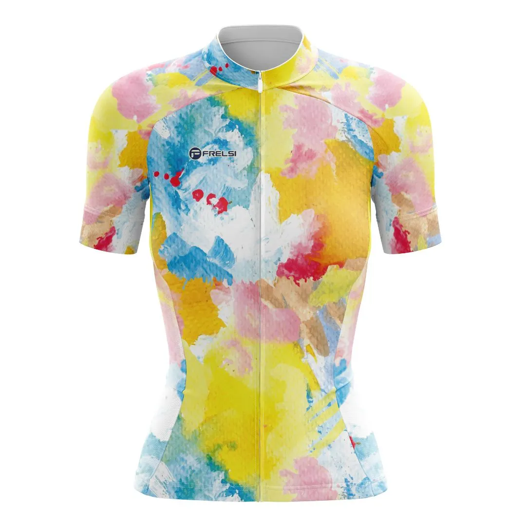 Watercolor Pedal Splash | Women's Short Sleeve Cycling Jersey